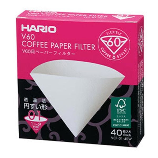Hario V60 01 Dripper Filtresi (40 Adet)
