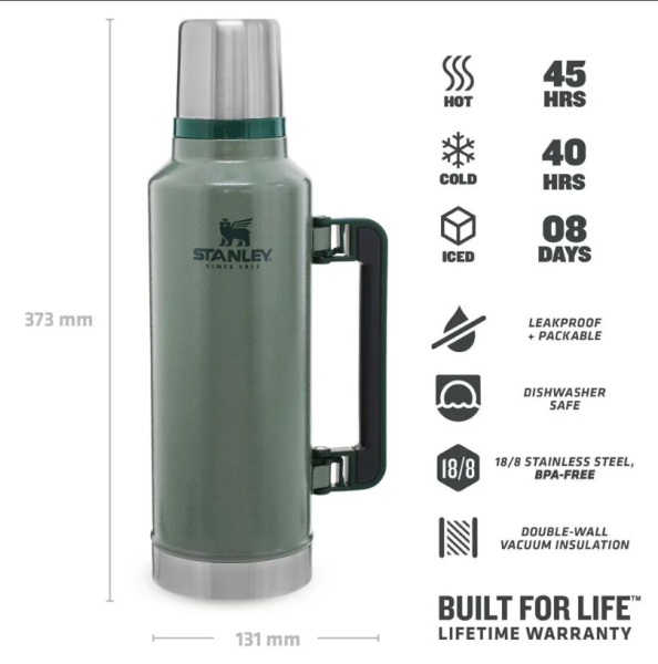 Stanley Klasik Vakumlu Paslanmaz Çelik Termos 1.9 LT