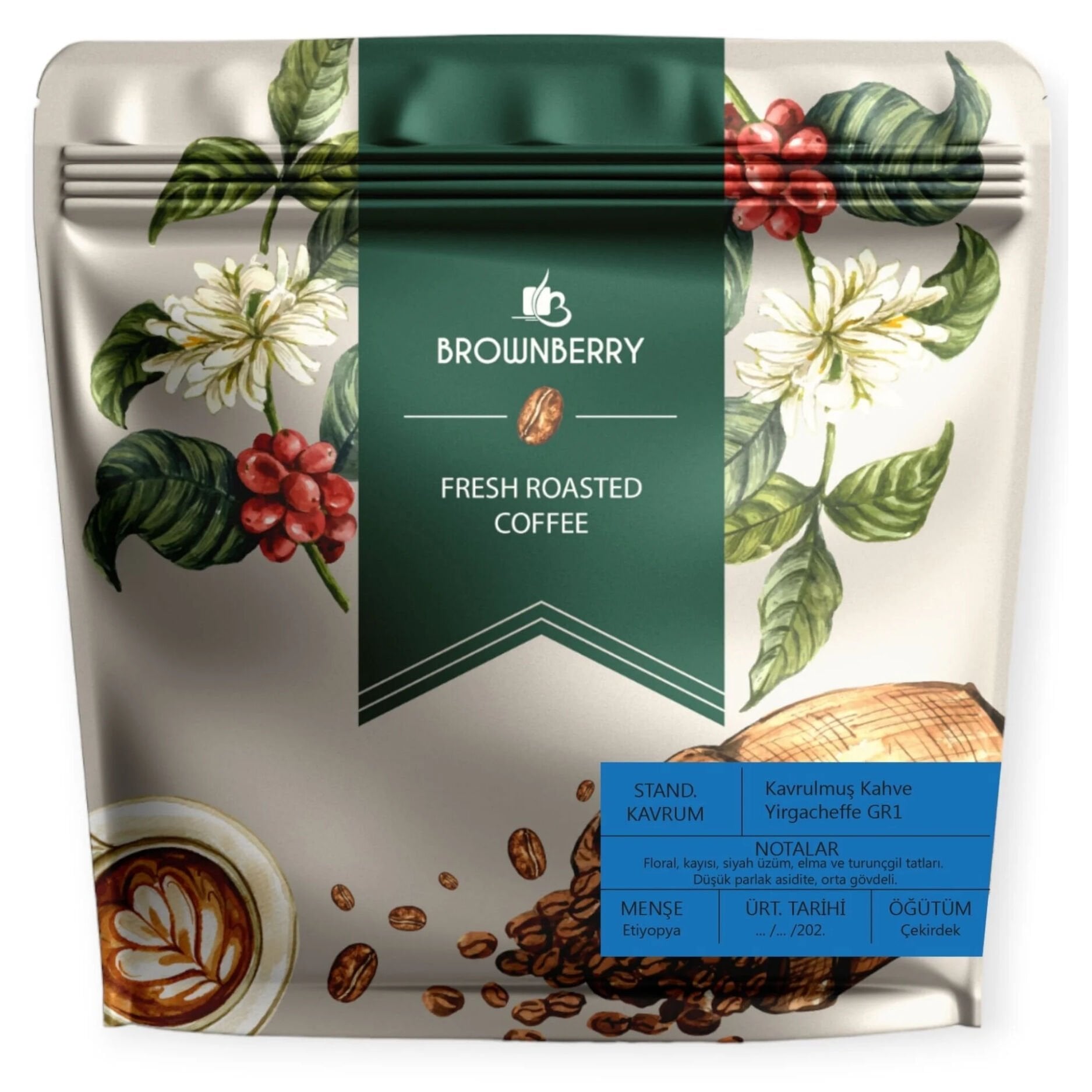Yirgacheffe Gr1 Natural Kavr. Kahve